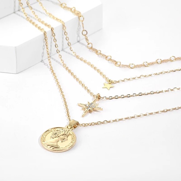 3 for $25⚡️layered star coin North Star necklace - Picture 4 of 8